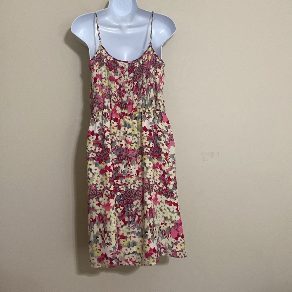 Banana Republic Pink Red Sleeveless Sundress women S/P casual vacation festival - Picture 2 of 9